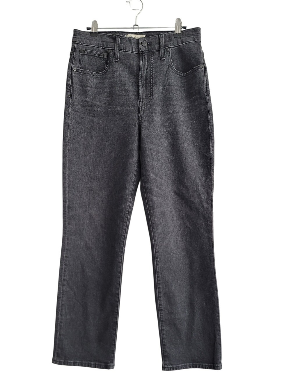 Madewell 27 The Perfect Vintage Crop Jean Washed Black Summer Denim Straight Leg